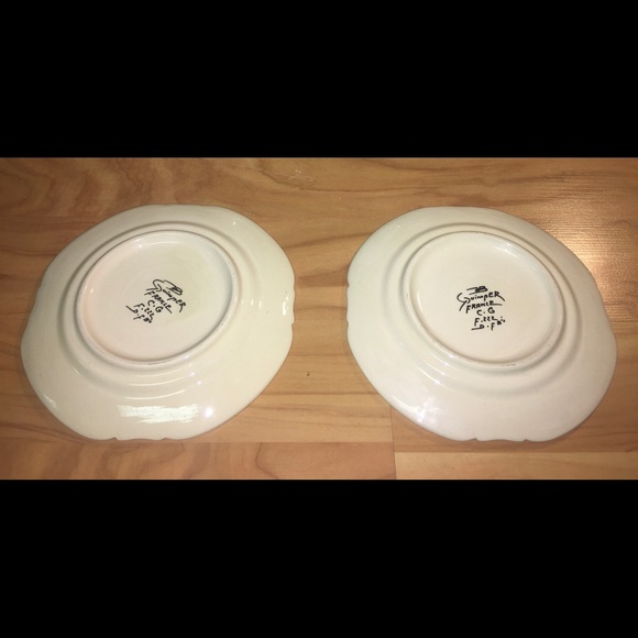 Vintage Quimper Pottery Salad Plates - Picture 7 of 12